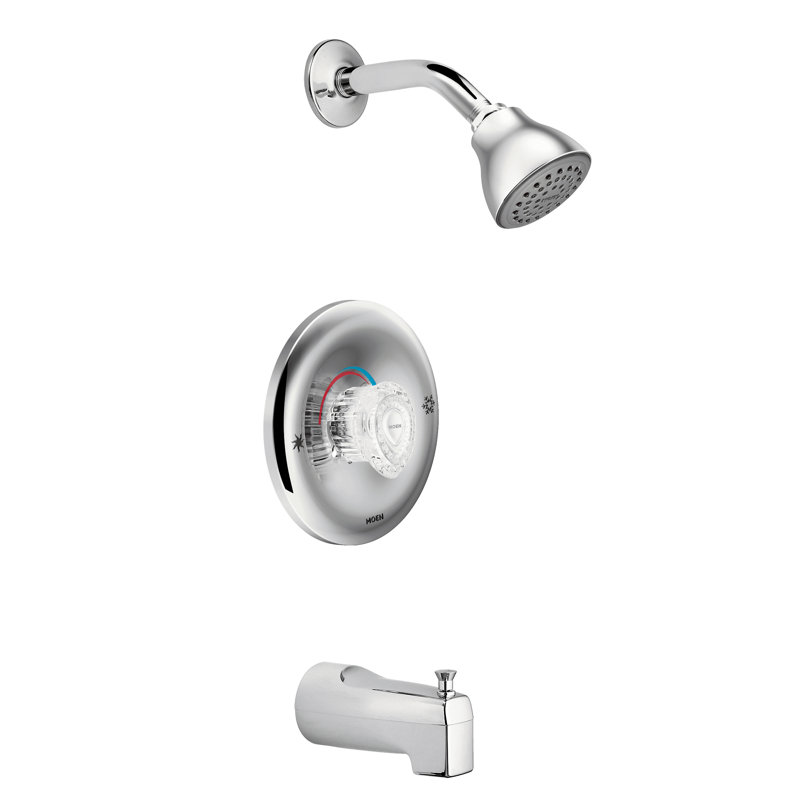 Moen Chateau Tub and Shower Faucet with Knob Handle and PosiTemp
